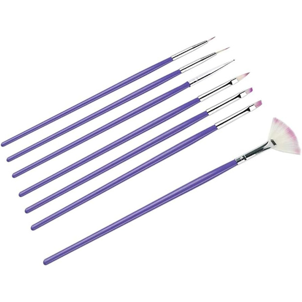 7 st Nagelborstar Alla för manikyr Nail Art Tools Painting Gel T