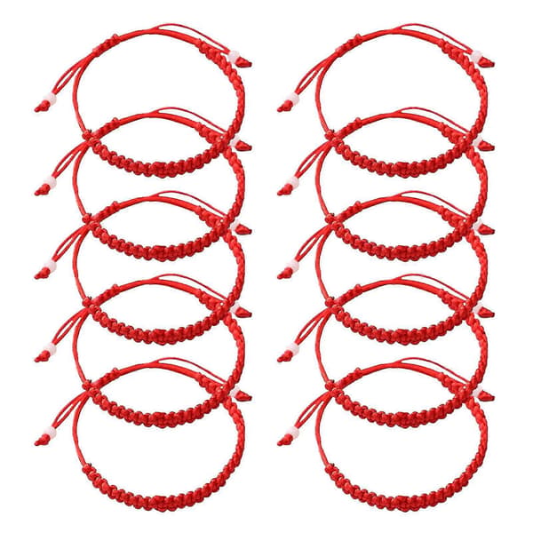 10 st flätade trådknutna skyddsamulettarmband för kvinnor och män, bärbara