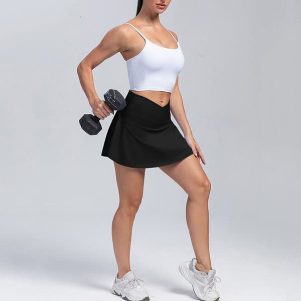 Løpeshorts tennisskjørt HVIT white L