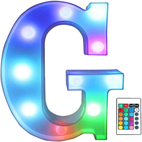 Färgglada LED Marquee Letter Lights med Remote Lig