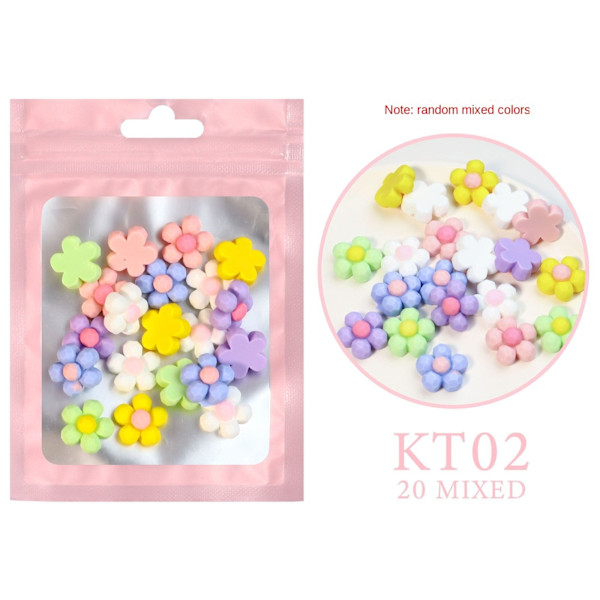 Kynsitaidehartsi Sarjakuva Koriste Sekoitettu Mini Pieni Pehmeä Tyttömäinen 02 flowers