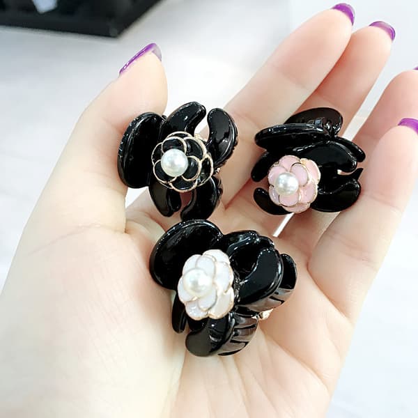 3st Elegant Camellia Hårklämmor Klo Kvinnor Blomma Hår Accessori