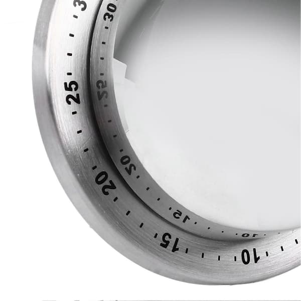 Mekanisk timer magnetisk 60 minutter rustfritt stål base 70dB alarm kjøkkentimer for hjemmelaging klasserom kontor