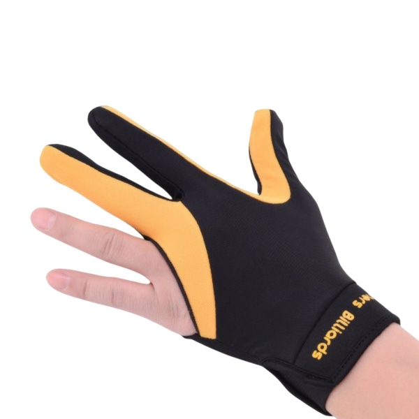 1/2/3 Venstre Hånd Snooker Biljardhanske Gave Laget av Elastisk Yellow Black 1 Pc