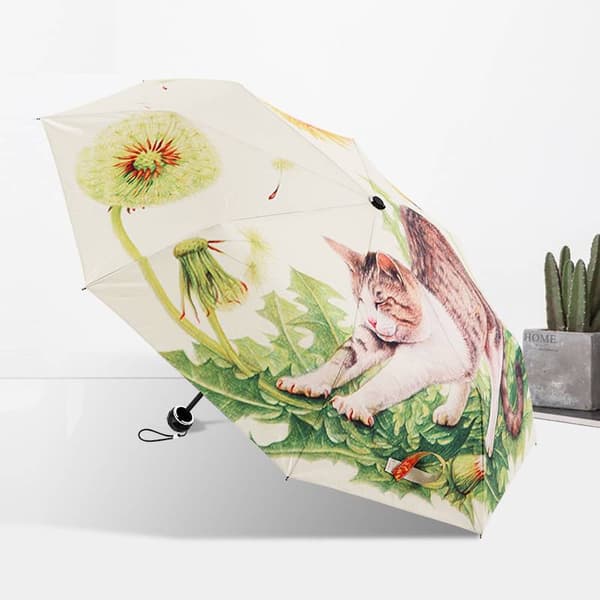 Sammenfoldelig killinge paraply, kvalitetsdesign, kreativ kunst, UV-beskyttelse