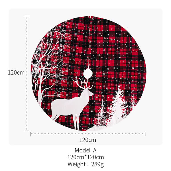 Elgternet Juletræstæppe - 120 cm - Grå, Juletræspynt, Kunst