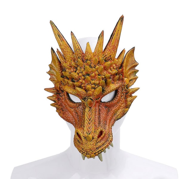 Halloween jul julklappar dekoration varmsäljande boll karneval mask (silver svart drake mask)