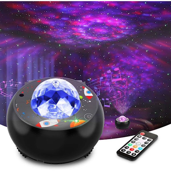 Led Galaxy Star Projector Light - Ocean Wave Nattlys