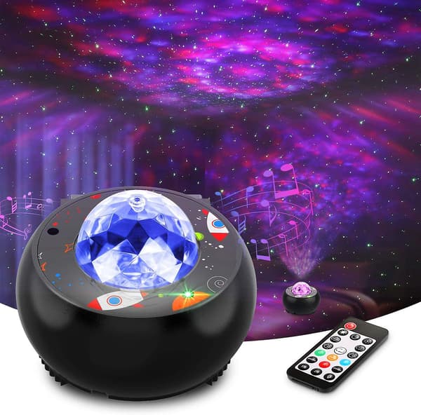 LED Galaxy Star Projektor Lys - Ocean Wave Natlys