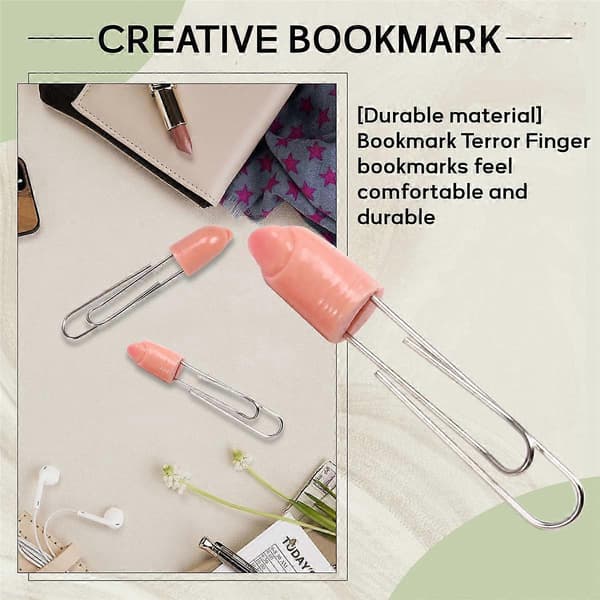 Finger Skräck Bokmärken Finger DIY Gem för Halloween Dekoration Kontorspresent Brevpapper