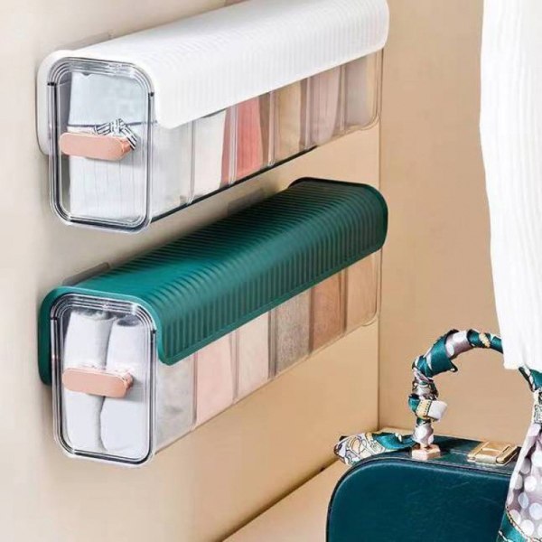 Garderobe Hængende opbevaringsboks Vægmonteret undertøjsskuffe White