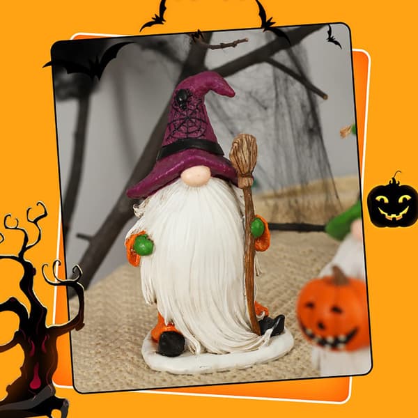 Heksehat Halloween dekoration Harpiks skulptur