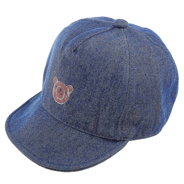 Baby Boy Infant Trucker For Sun Hat Toddler Baseball Cap With Adjustable Back Denim Blue