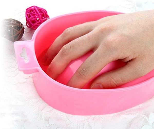2-delt dobbelt negleblødgøringsskål Håndplejeskål til neglefjernelse (pink)