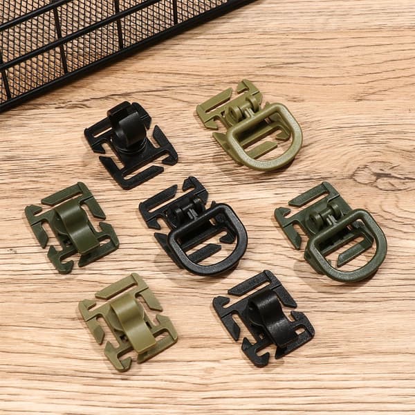 1/2/5 st D Ring Clip Mountain Clamp SVART 1 STIL 1 STIL 1