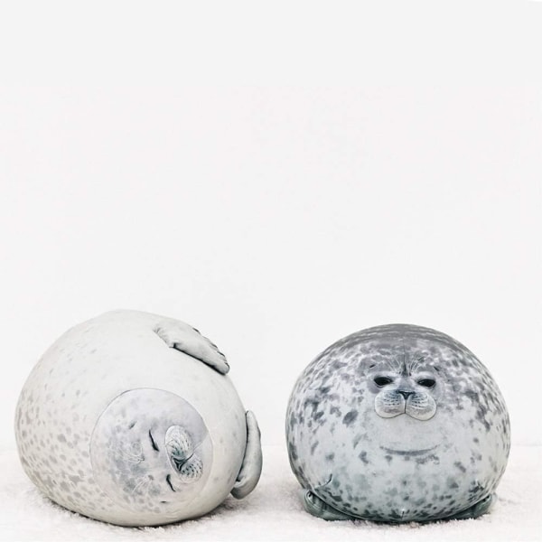 Chubby Blob Seal -tyyny, täytetty puuvillainen pehmolelu Söpö Ocean Medium (17,6 tuumaa)