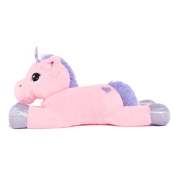 MorisMos Giant Unicorn Gosedjur 32`` Söt mjuk enhörning plyschleksak  43" pink 23.5"