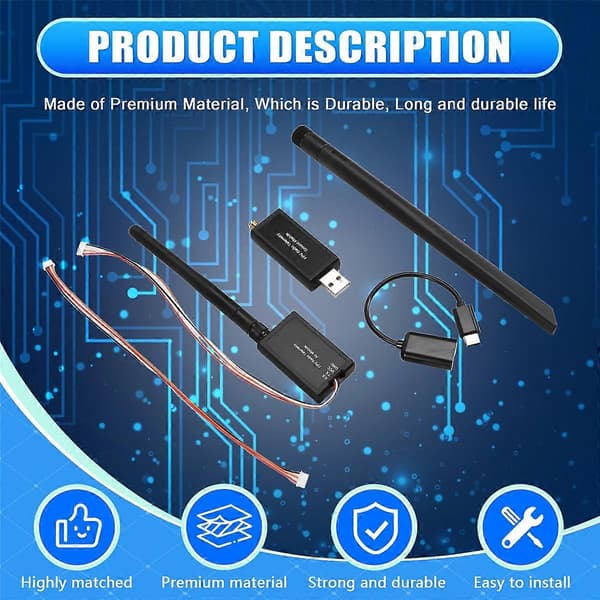 3DR 500MW 433MHZ Radio Telemetry Luft- og Jorddatamodul for Droneutstyr