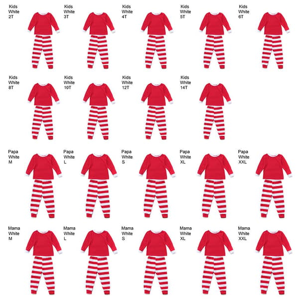 Julpyjamas Nattkläder Pyjamasset WHITE XXL PAPA