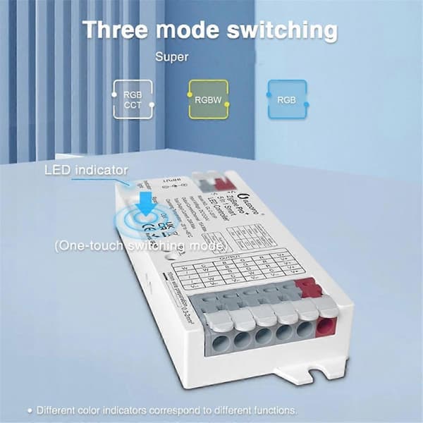 ZigBee 3.0 LED Controller 5-i-1 lysdæmper 12V 24V 20A RGB/RGBW/RGBCCT/CCT LED Strip Lys Alexa Tuya Smart APP