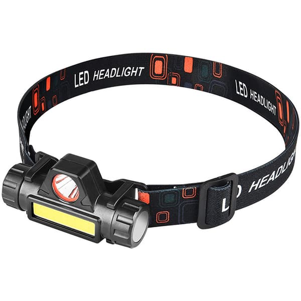 Hodelykt Frontlykt Vanntett 2500lm Cob Led Innebygd USB Recha one size
