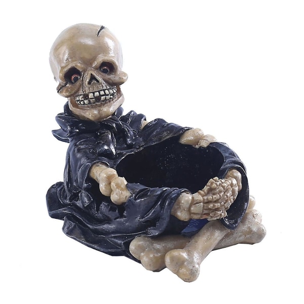 Resin Skelet Lys Base Realistisk Kranie Askebæger Halloween dekoration