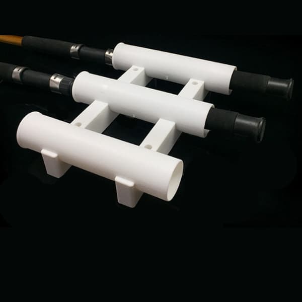 3 Rör Länk Plast Fiskspö Rack Hållare Socket Black