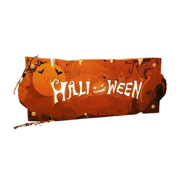 LED-lys Dørhængende Halloween Jul Hjemmeindretning Udendørs Have Græskar Lanterne Husskilt Væg Håndværk Horror Fest rekvisitter Sunmostar