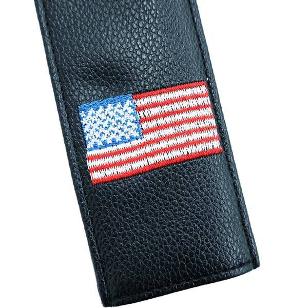 1/2/3 Premium Leather För Golf Alignment Stick Cover Four-Leaf black 1 Pc