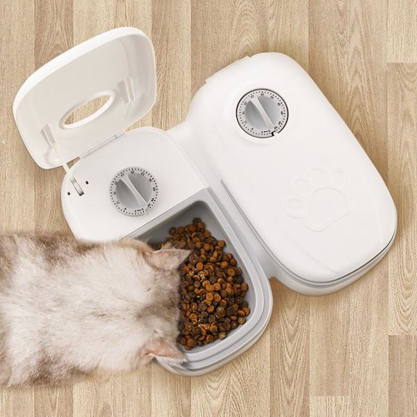 350ml/700ml Smart Foderautomat Intelligent Automatisk Tidsindstillet Foderautomat grey one