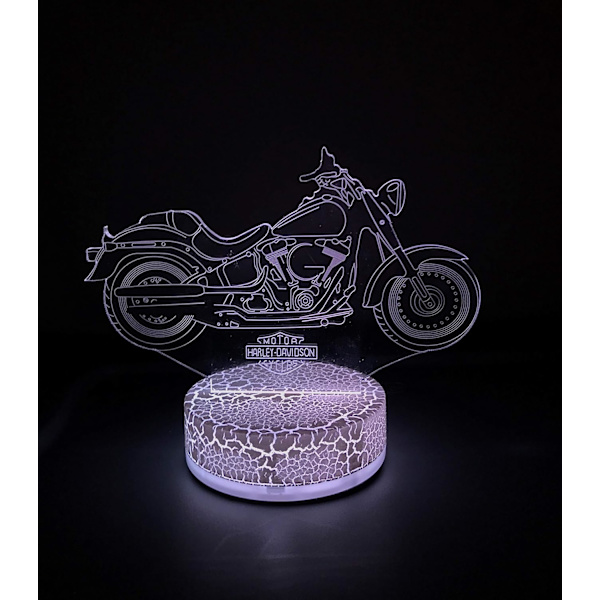 Harley Davidson Moottoripyörä Lamppu Yövalo Lahjat 3D 7 Väri