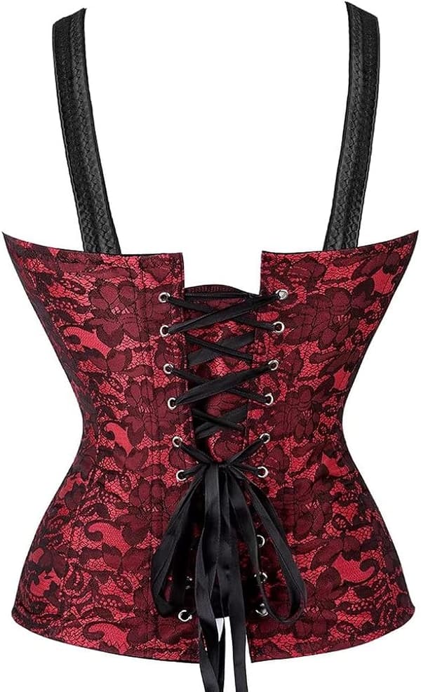 Korsetit naisille Overbust Bustier Top Gothic exy houlder Red 2928 S