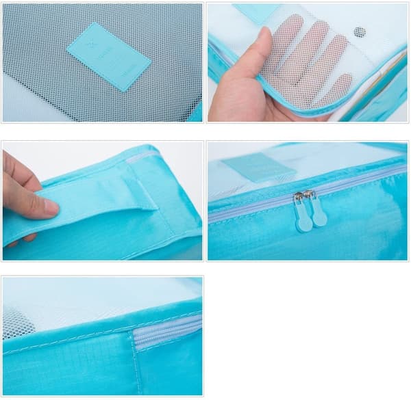 6-pack resväska Organizer Reseplaggpåsar (burgunder) burgundy