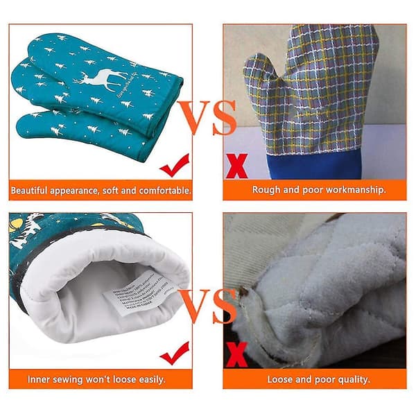 Ovnhandsker til køkken, ventilerende varmebestandige ovnhandsker