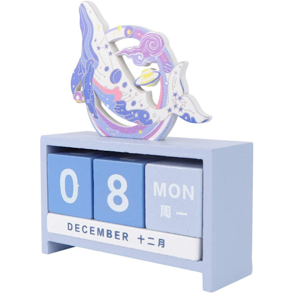 Træ skrivebord Blocks Kalender Daglig evig skrivebordskalender