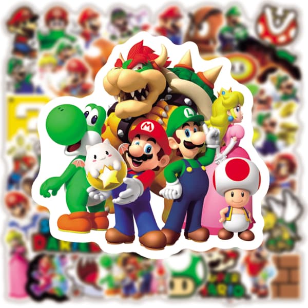 50-osainen Mario-tarrapaketti Super Mary Graffiti -tarrat Personointi