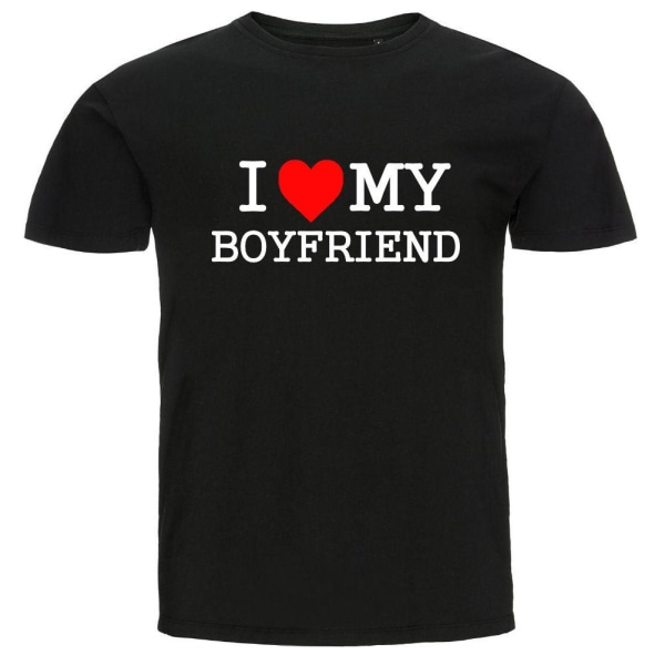 T-hirt - I Love My Boyfriend  S black Storlek S