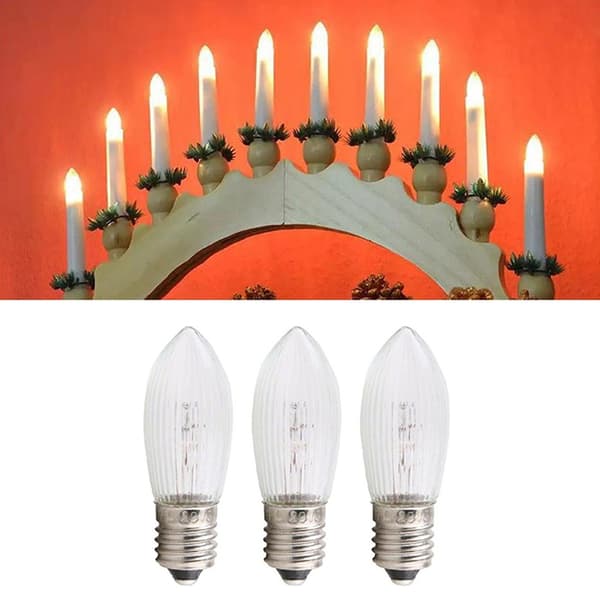 1 STK E10 LED-erstatningslamper topplys for eventyrlyspærer