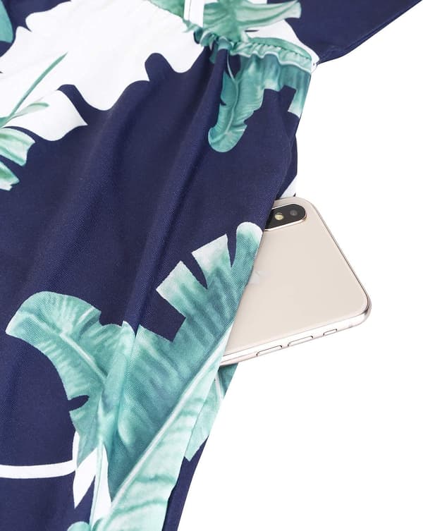 STYLEWORD Dame V-hals Blomstrete Spaghettistropp Su