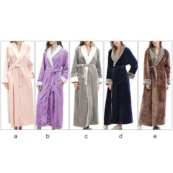 ong Robe Warm Håller badrocken varm Nattlinne Hudvänlig Grey L
