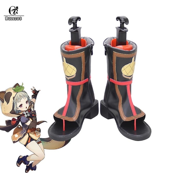 Game Genshin Impact Sayu Cosplay Skor Sayu High Heels Cosplay Skor Dam Och Herr Cosplay Halloween Skor Male Shoes 37