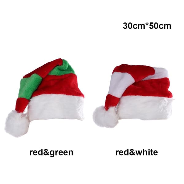 Jul Plyschmössa Tomtehatt RÖD&VIT red&white