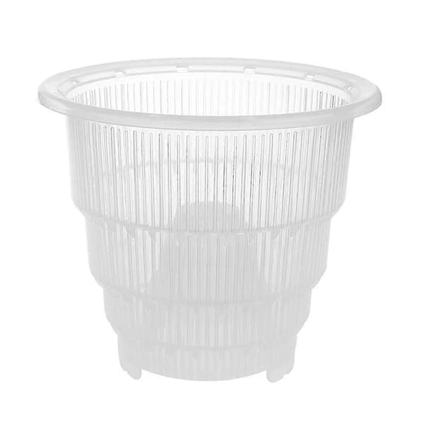 15 cm klar orkidéblomsterpotte i plast med slidser, åndbare orkidépotter