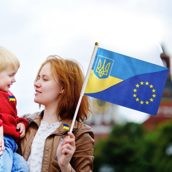 Ukrainan lipun rintamerkit metallia UA Ukiain heiluttavat lipun rintamerkit Ua isänmaallinen merkki hattu rintamerkki vaatteet reppu Brooc