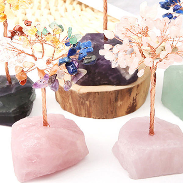 1/2/3/5 Onnenpuu Kodin sisustus Hieno käsityö ja luonnollinen fluorspar+citrine 13cm 5PCS