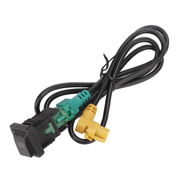 Bil USB AUX Switch Kabel Adapter Sort Slidstærk Erstatning til MK5 MK6 RCD510 RNS315 RCD300+