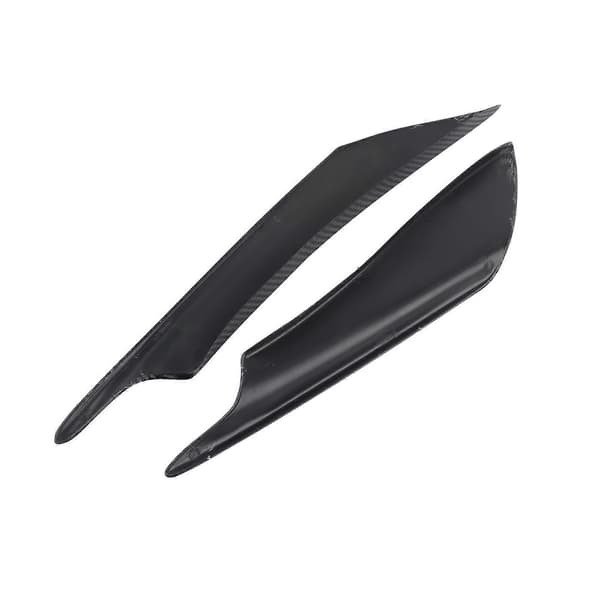 4st Universal Kolfiber Bilkaross Spoiler Främre Stötfångare Läpp Splitter Fenor Trim