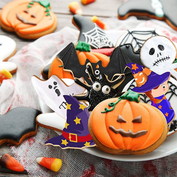 Skull Style 2 Halloween Cookie Cutter & Embosser - Rosa/klart Fondant-tema