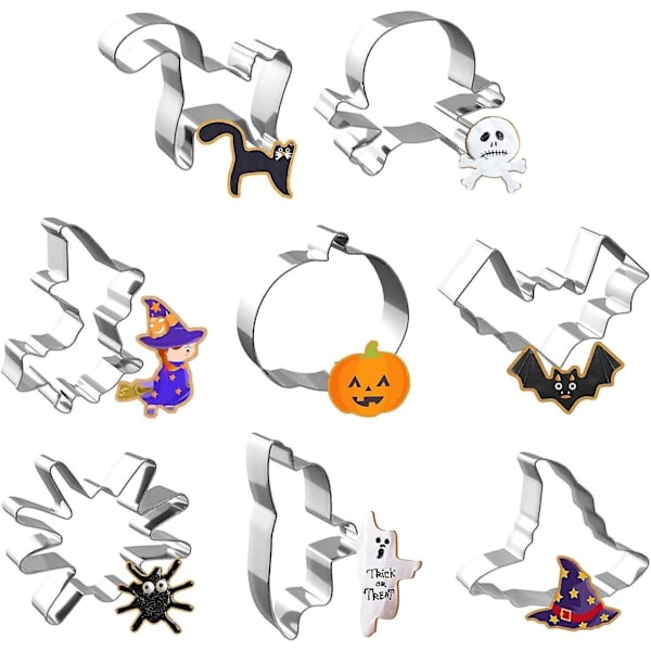 Skull Style 2 Halloween Cookie Cutter & Embosser - Rosa/klart Fondant-tema
