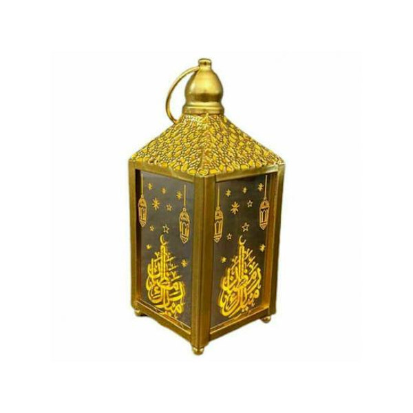 Ramadanlykter Lampe Eid Mubarak Dekor LED-lamper golden